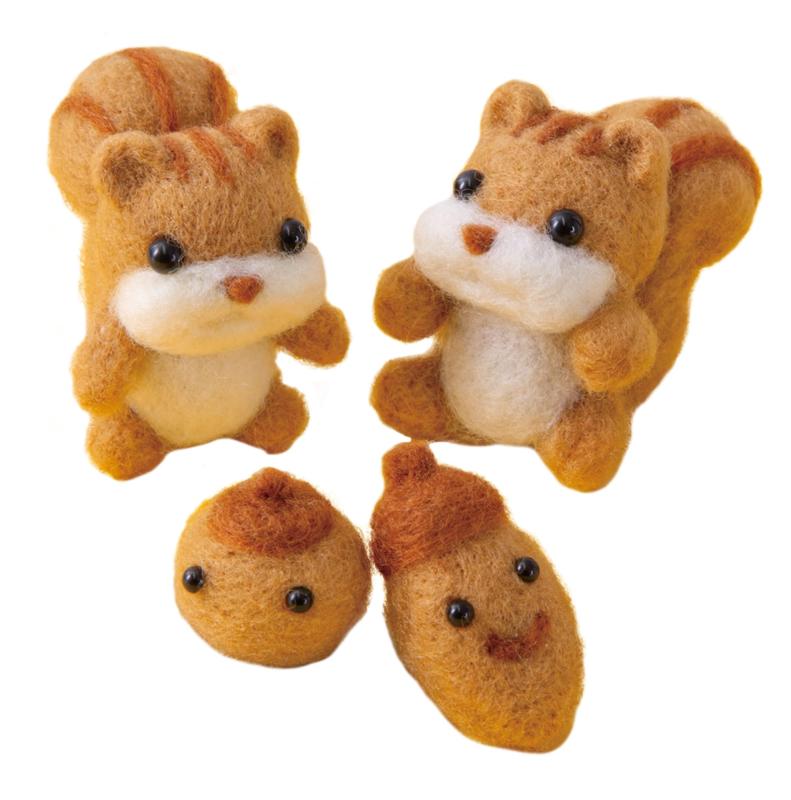 ハマナカ フェルト羊毛キット ニードルフェルト でつくる もふもふビレッジ デザイン はっとり みどり komorebishop-10257320 木漏れ日ショップ サンプル画像2