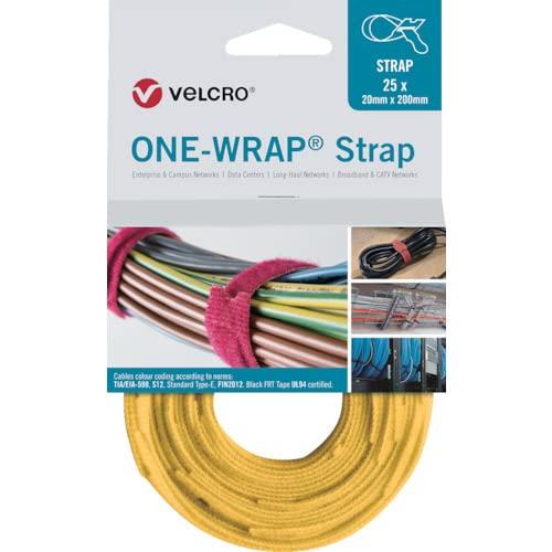Rakuten - ヴェルクロ[[R上]] ONE-WRAP[[R上]] ストラップ 幅13mm×長さ200mm 青 (25本1巻き) VEL-OW64303