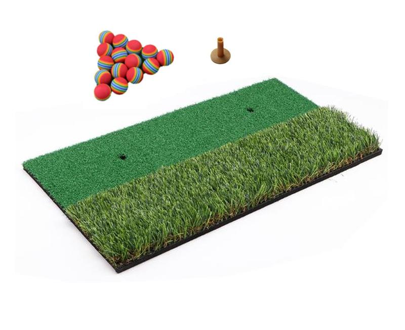 Practice Mat - ゴルフ練習用マット ウレタンボール30個付 自宅 室内 練習用 人工芝 ゴルフ マット 30×60cm