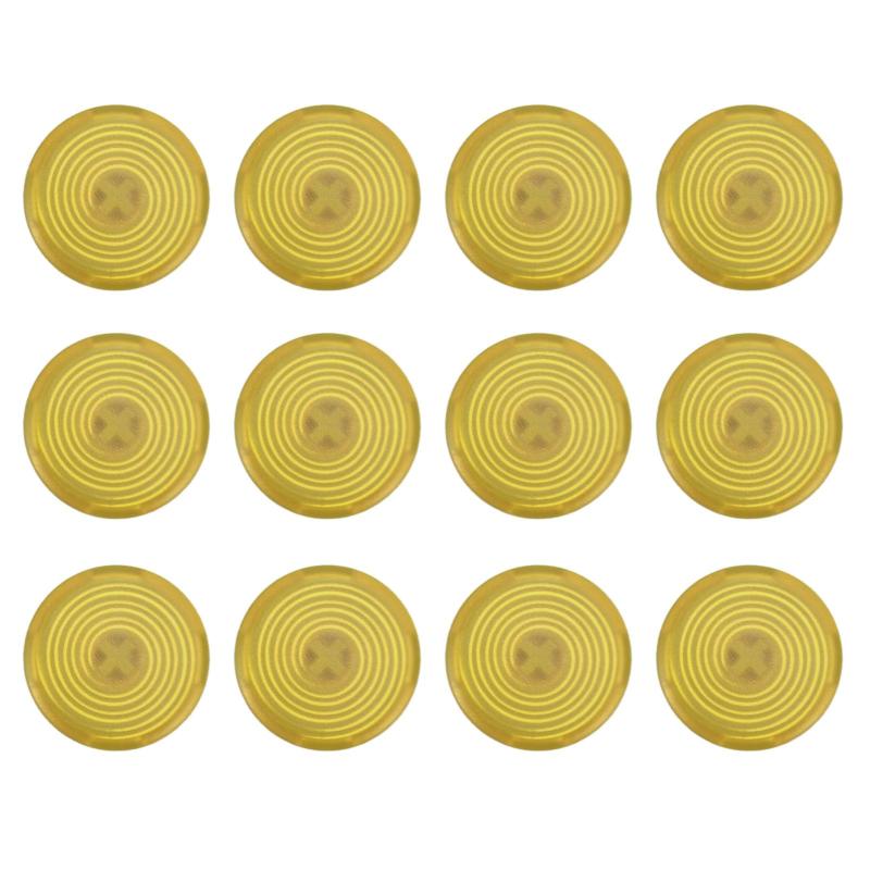 アーケードボタンキャップ 12 個 24mm ヒットボックスメカニカルプッシュボタンに適合、クリアキーキャッププレスボタンカバー、チェリー、TTC、クロススイッチと互換性あり