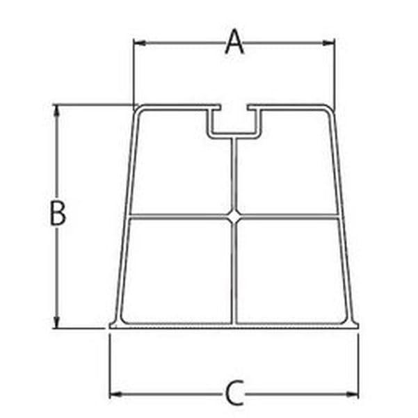 桃陽電線 ブロックベース(ボルト付き) アイボリー BBB-36 IV 3
