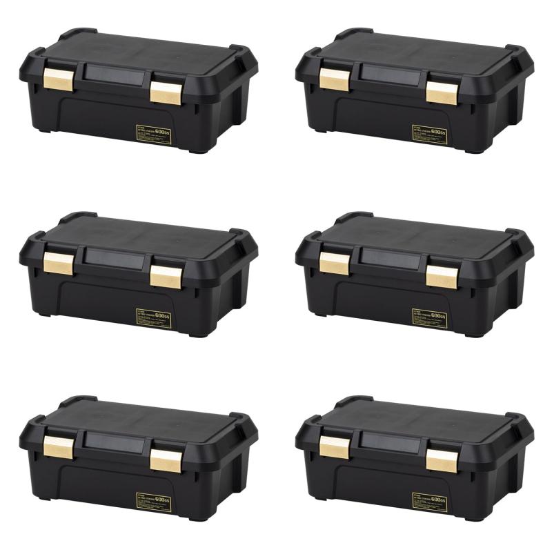 Rakuten - JEJアステージ(JEJ Astage) 劣化が少ない 収納ボックス 日本製 耐荷重 80kg 積み重ね 耐候性材料使用 [スタッド アクティブストッカー 600GS] 6個セット 防災 幅60×奥行38×高さ22.5cm アウトドア キャ
