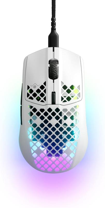 SteelSeries ゲーミングマウス 有線 Aerox 3 Snow 超軽量 IP54規格 防水 防塵 TrueMove Coreセンサー搭..