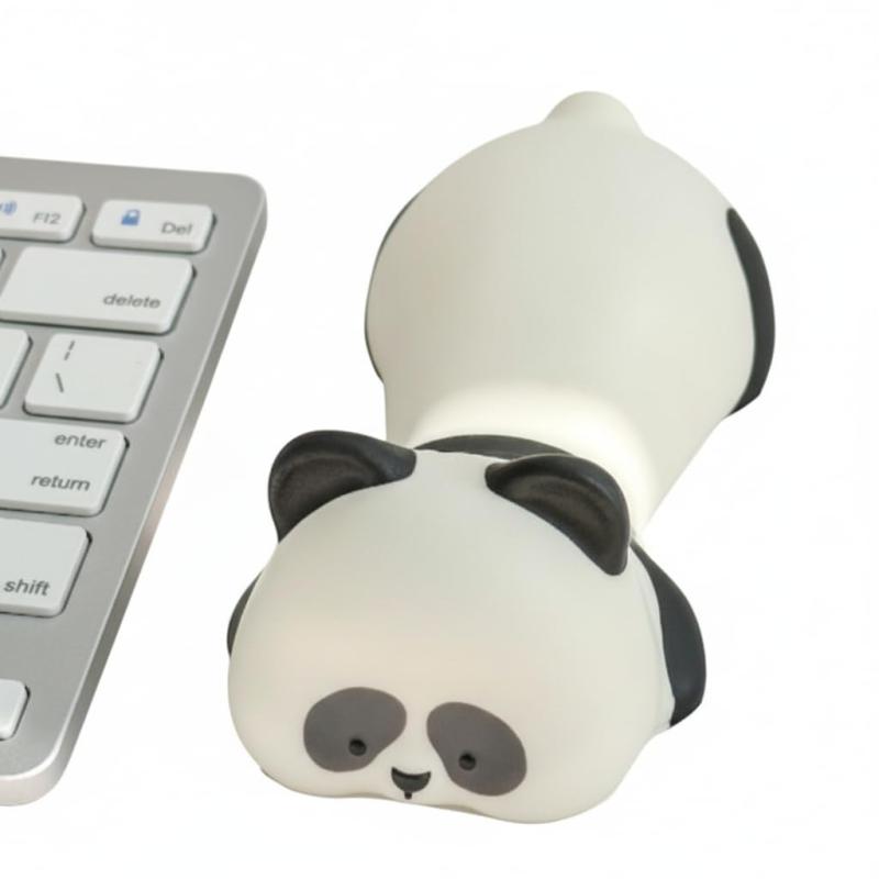 低反発メモリーフォームマウスパッド リストレスト付き、かわいいパンダデザイン、手首サポート、オフ..