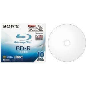 Rakuten - SONY ブルーレイディスク 録画用追記型 BD-R 130分/25GB/片面1層(2倍速対応/ホワイトプリンタブル(ワイドプリントエリア))5枚パック 5BNR1VBPS2