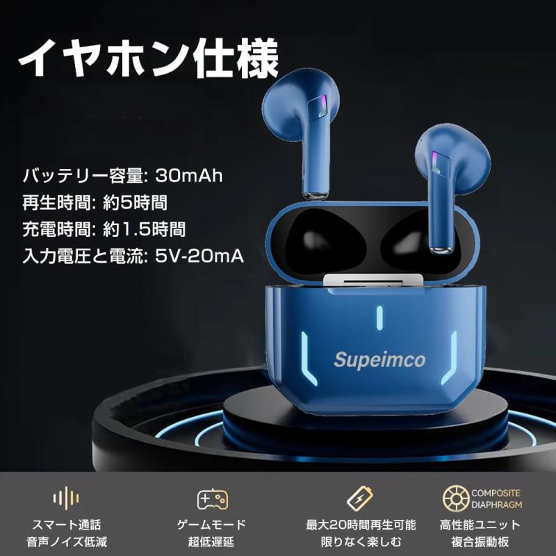 【2024 Bluetooth 5.4】 タッチパネル表示付きワイヤレスイヤホン 両耳ENCノイズキャンセリング 自動ペアリングタッチコント重低音低遅延ゲームイヤホン 長時間再生 人気 Type-C充電 Siri 片耳/両 komorebishop-10195341 木漏れ日ショップ サンプル画像3