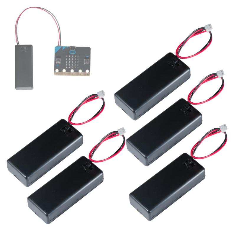 単4 micro:bit用 電池ボックス ON/OFFスイッチ付き microbit マイクロビット用 単四 (5個セット）