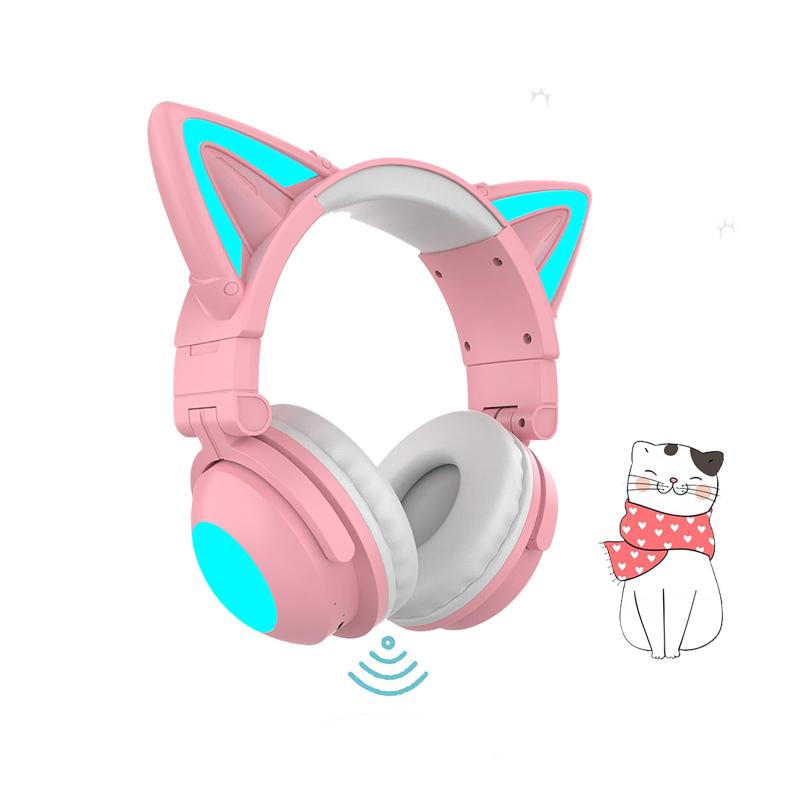 ヘッドホン Bluetooth5.0 猫耳ヘッドホン ゲーミングヘッドセット ヘッドセット 猫耳 有線 無線 兼用 ヘッドフォン ワイヤレス pc ゲーミング ヘッドセット ノイズキャンセリング ヘッドホン 伸