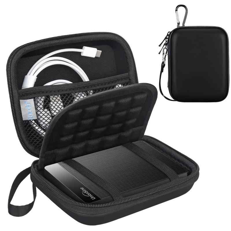 Lacdo ハードドライブ用キャリングケース 対応モデル UnionSine Ultra Slim ポータブル外付けハードドライブ 250GB 320GB 500GB 750GB 1TB 2TB 4TB 5TB USB 3.0 HDD 2.5インチ EV