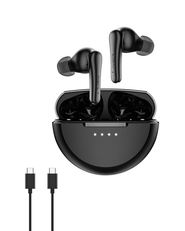 Belkin SOUNDFORM FF アクティブノイズキャンセリング イヤホン USB-C 28時間
