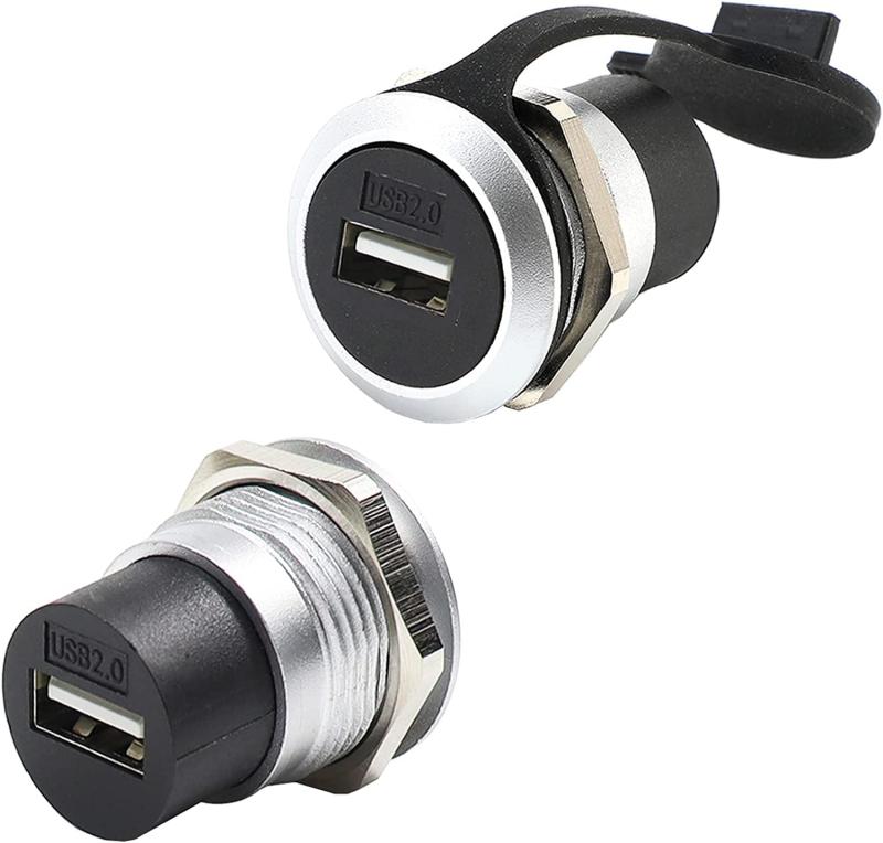 ANMBEST 2点 USB パネルマウントカプラー、DタイプモジュールUSBパススルーコネクター、メス-メスバルクヘッドエクステンションインターフェースアダプター