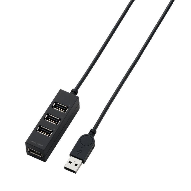 エレコム USBハブ 2.0対応 4ポート ブラック U2H-シリーズ