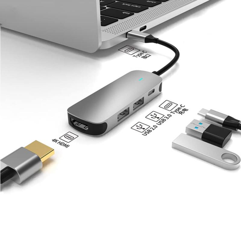 USB type c ハブ【Vester】type-c 変換アダプタ8-in-1ドッキングステーション 8ポートhdmi 4k@30hz解像度 USB 3.0高速ポート*3 SD/Micro SD カードリーダー AUDIO.35mm ポート100w P