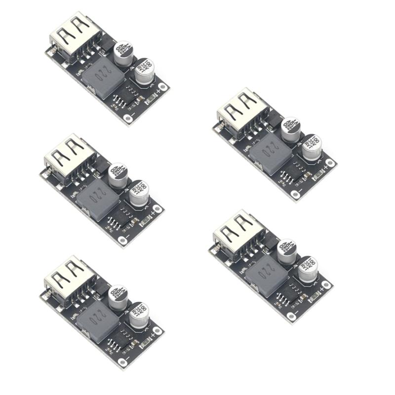 5pcs USB QC3.0 QC2.0 DC-DC Buck Converter Charging Module 6-32V 9V 12V 24V to Fast Quick Charger Circuit Board 3V 5V 12V