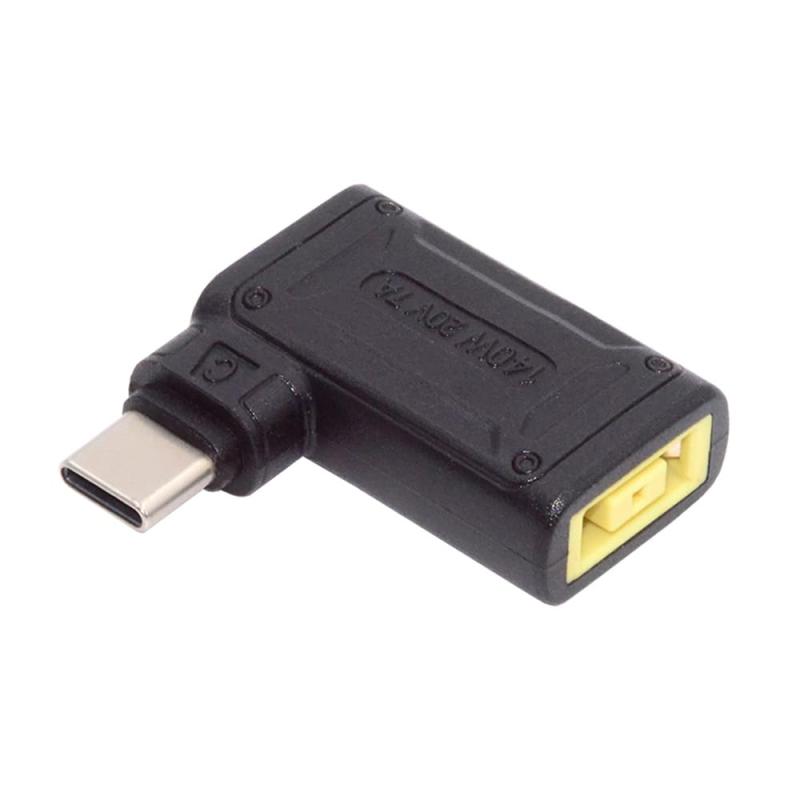 xiwai 90度角度付きDCジャック入力からUSB-CタイプC 140W 100W電源プラグ充電アダプター、ノートパソコン、電話用