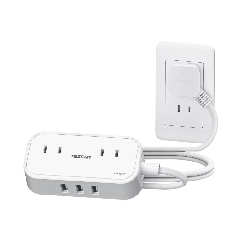 延長コード 電源タップ usb コンセント 2個AC口 3type-A