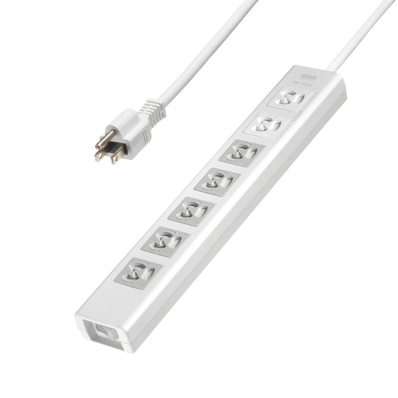 サンワサプライ 抜け止めシャッタータップ（3P・7個口）