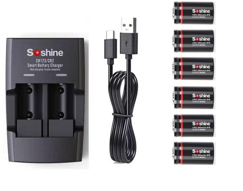 CR2 充電電池 6本+充電器スーツです3.0V (3.2V)