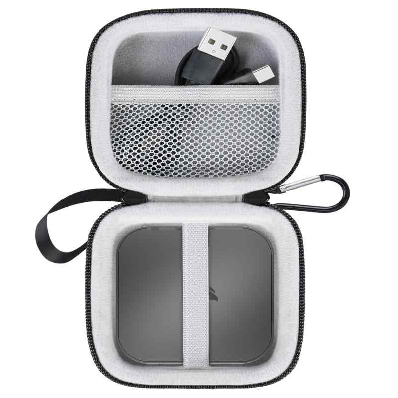 Lacdo ハードドライブキャリングケース Corsair EX400U USB4 ポータブル SSD 1TB 2TB 4TB USB 3.2 Type-C 外付けソリッドステートドライブ用 耐衝撃 撥水 収納 トラベルバッグ