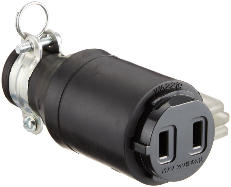 パナソニック(Panasonic) ゴムコードコネクタボディ 2P ブラック WA2219 5個入(2.0)