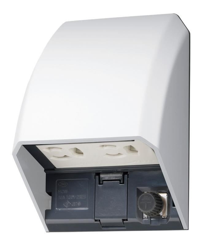 日動電工 接地防水コンセント 2個口 ホワイト BCW-W...