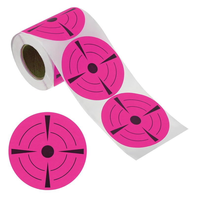 PATIKIL 3インチ蛍光円形ターゲットステッカー 反応型紙ターゲット 射撃練習用粘着ブルズアイ（ローズレッド）サイズ：直径7.6cm/紙製/ローズレッド/200枚入り1ロール特徴：耐色あせ反応型ターゲット。衝撃時視認性向上で時間節約使用方法：裏紙剥がすだけで接着剤不要。剥がした際の残留物なし用途：射撃場/アーチェリー/練習用粘着ブルズアイターゲット。全口径対応で屋内外使用可注意：1.ターゲット表面は乾燥・清潔に2.裏紙を優しく剥がし気泡なく貼付