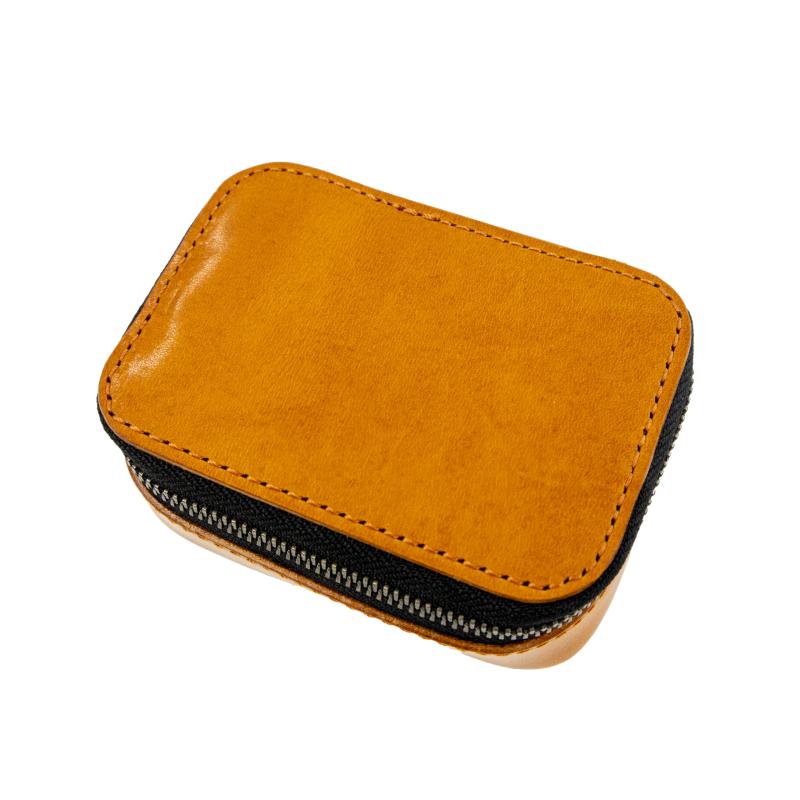 マクサー電機 牛革製 イヤホン収納ケース/Genuine Leather Earphone Case 厚手レザー 本革 保護ケース 小物入れ 通勤 通学 旅行 ガジェット アクセサリ収納 komorebishop-10197944 木漏れ日ショップ パッケージ画像