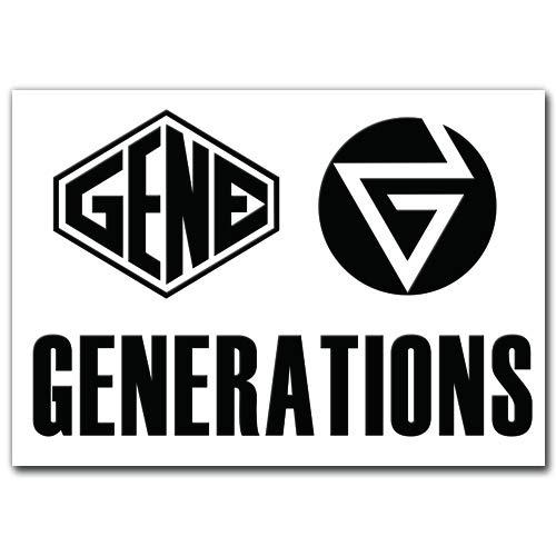 乐天商城 - 絵柄だけ残る ステッカー M 「GENERATIONS」 黒 002B