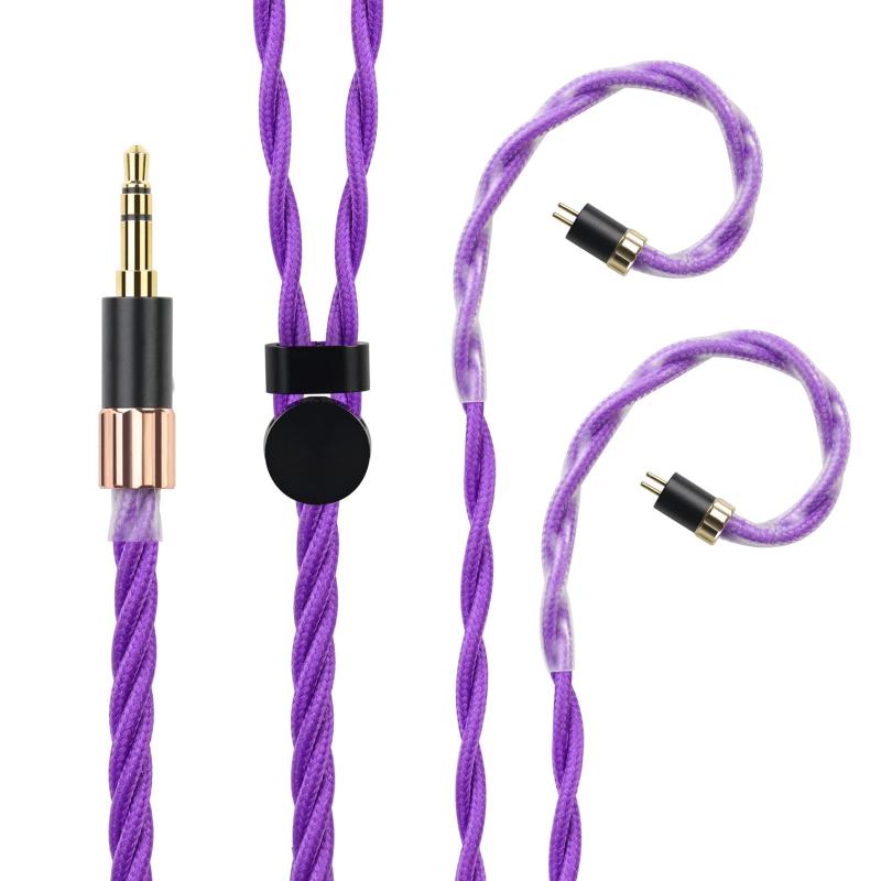 cooyin AL65P リケーブル MMCX ケーブル イヤホンケーブル 4芯 6N 銀メッキ単結晶銅 OCC SEシリーズ用 Shure用 SONY用 SE215/SE535/IER-M7/M9などに適合する 長さ125cm