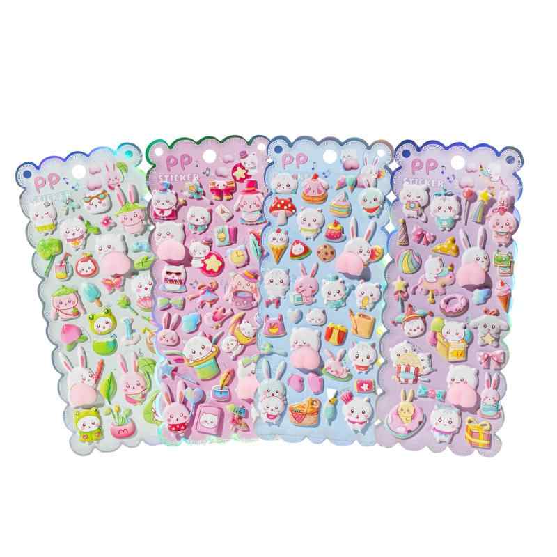 シール ぷにぷに 4種セット おしり ぷくぷく ぷっくり ぷにしゃか ぷにぷ 動物泡ステッカー 可愛い 立体 komorebishop-10177767 木漏れ日ショップ パッケージ画像