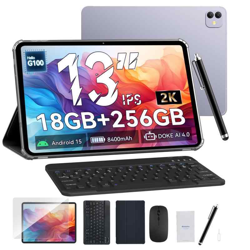 【G100搭載 13インチ FHD大画面 タブレット】Blackview LINK 8タブレットandroid 15 ROM 256GB 2TB拡張 Tablet 8コアCPU 2176 1600 16MP 13MPデュアルカメラ 120Hz 5GWi-