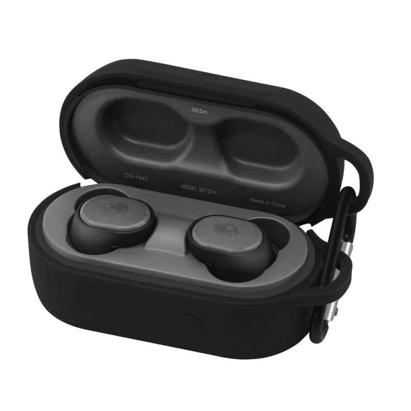 Lamshaw for Skullcandy SESH ケース, シリコーン 保護ケース カバー ハンドトラップ付 衝撃や傷から 保護カバー 対応 Skullcandy SESH True Wireless