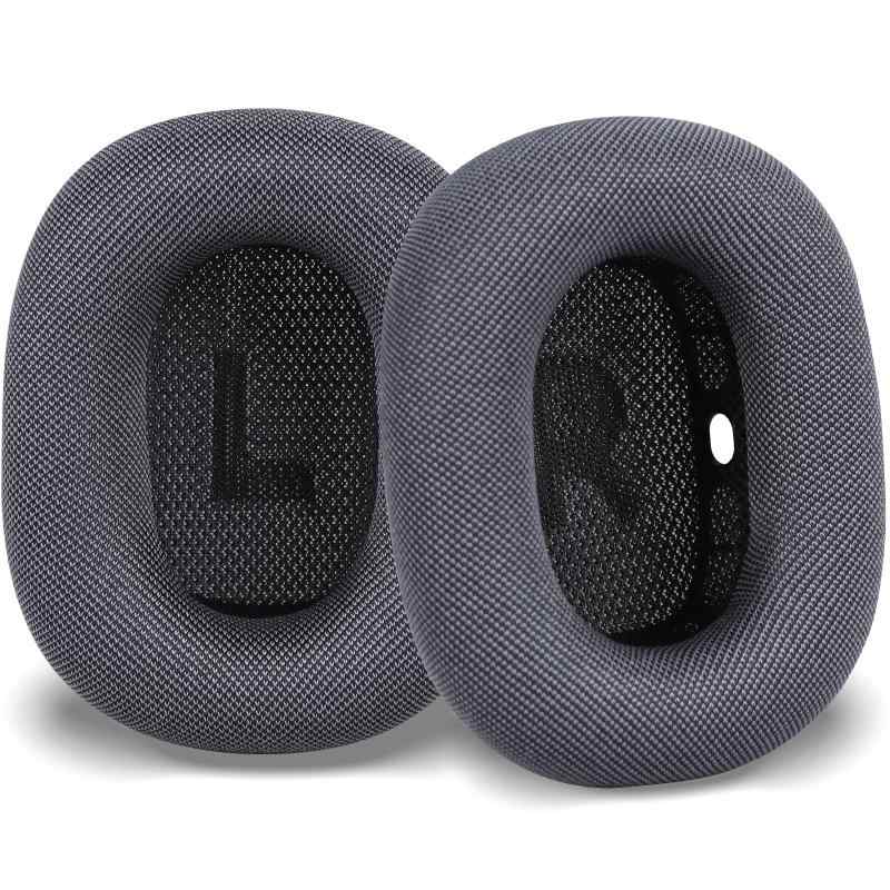 Lukvcoe イヤーパッド イヤークッション for Airpods Max Over-Ear ヘッドセット 用 交換 耳当て パッド 丈夫なメッシュファブリック ヘッドパッド 柔らかいフォーム イヤーカップ - シルバー