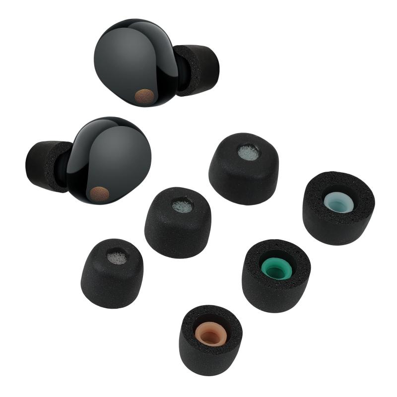 Rakuten - kwmobile 6x イヤーチップ Sony WF-1000XM5対応 イヤーピース - 交換用 パッド S/M/Lサイズ 黒色