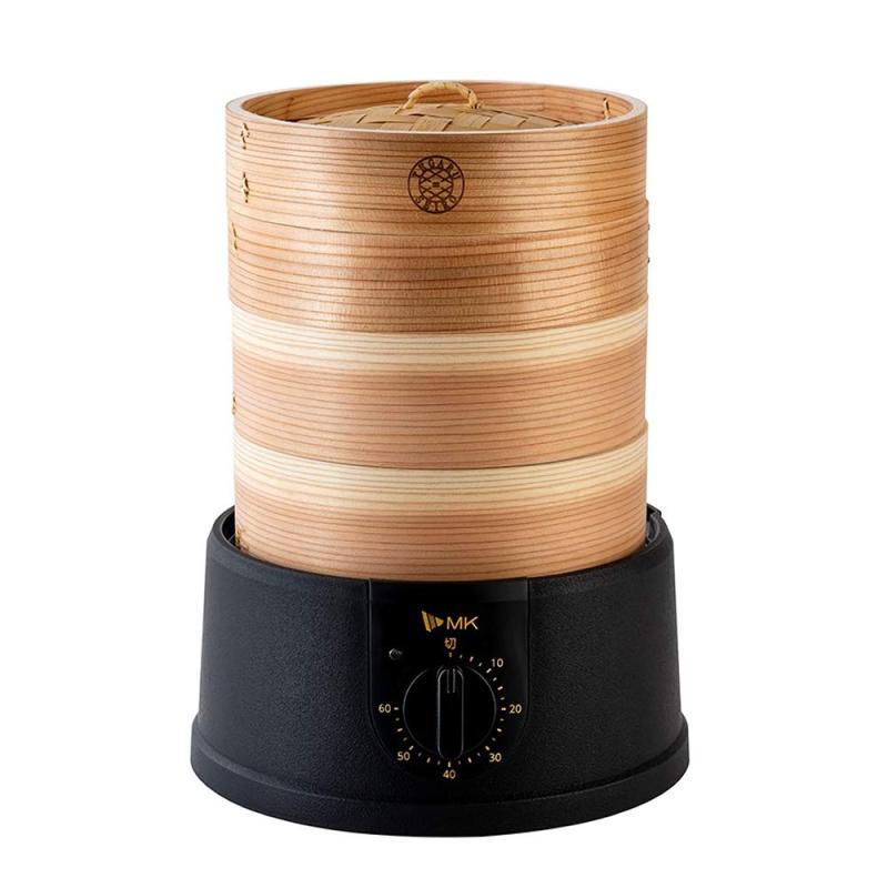 エムケー精工 せいろ 蒸し器 二段 セット 18cm 電気せいろ 蒸し器 中華せいろ 家庭用 杉製 (一部竹製) 延長輪付き ふた付き レシピブック付き TEGARU=SEIRO 手軽せいろ電　源:AC100V 50Hz/60Hz定格消費電力:480Wタイマー時間:最大60分質　量:約1.5kg（せいろセット含む）電源コード長:約1.3m