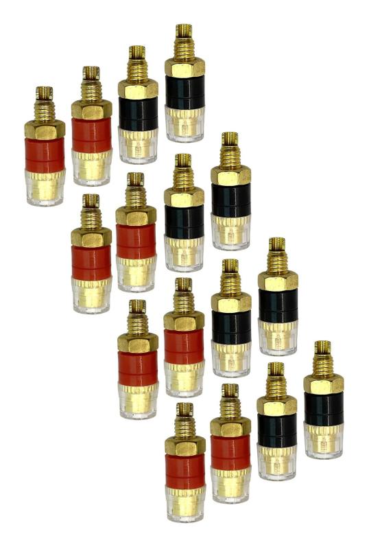 ファビュラス堂 スピーカー ターミナル 4mm バナナ プラグ 対応 バインディング ポスト レッド ブラック 赤 黒