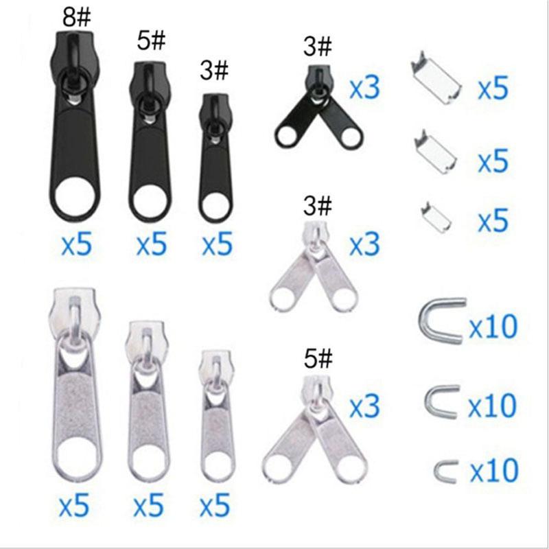 ファスナー修理キット 85個セット ジッパー交換用スライダー引き手 専用ペンチ付属 DIYメンテナンス 衣類・バッグ・テント・リュック・寝袋用 komorebishop-10247042 木漏れ日ショップ サンプル画像2