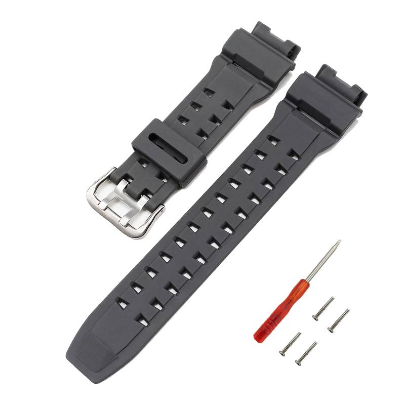 [Tyqzor] 樹脂ベルト、コンパチブル G-SHOCK GW-9110,GW-9100,G-9100,GW-9200J,GW-9230BJ,DW-8600対応 柔らかく丈夫 腕時計交換用ベルト