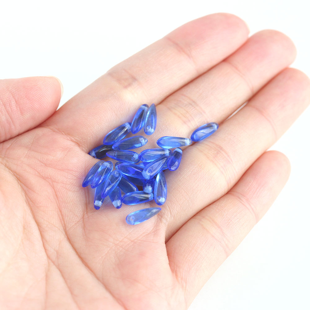 【最大15%OFFクーポン発行中！】チェコビーズ ダガー 3×11mm ライトコバルトブルー 約20個 チェコガラス ビーズ ハンドメイド 材料 パーツ ピアス イヤリング ネックレス 青 素材 アクセサリーパーツ お買い物マラソンの商品画像 3