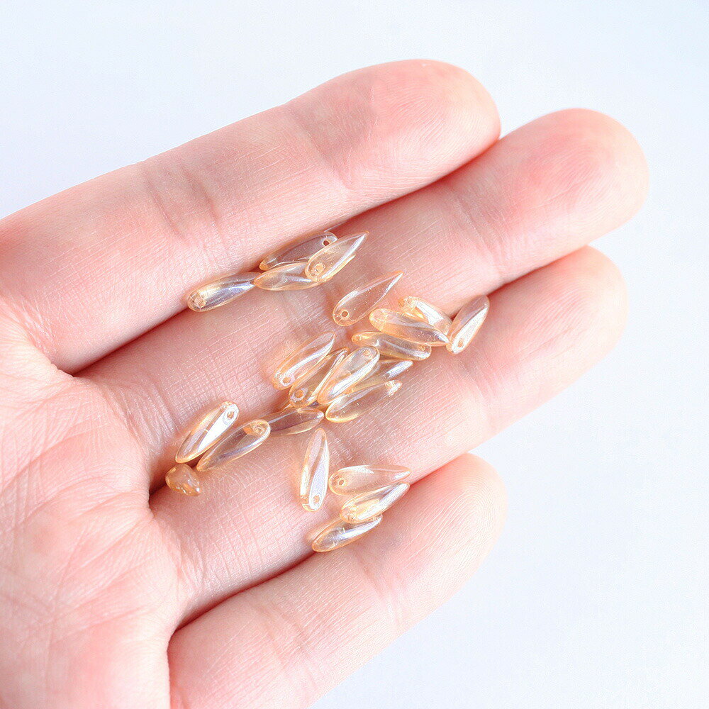 【最大15%OFFクーポン発行中！】チェコビーズ ダガー 3×11mm シャンパンラスター 約20個 チェコガラス ビーズ ハンドメイド 材料 パーツ ピアス イヤリング ネックレス 素材 お買い物マラソンの商品画像 3