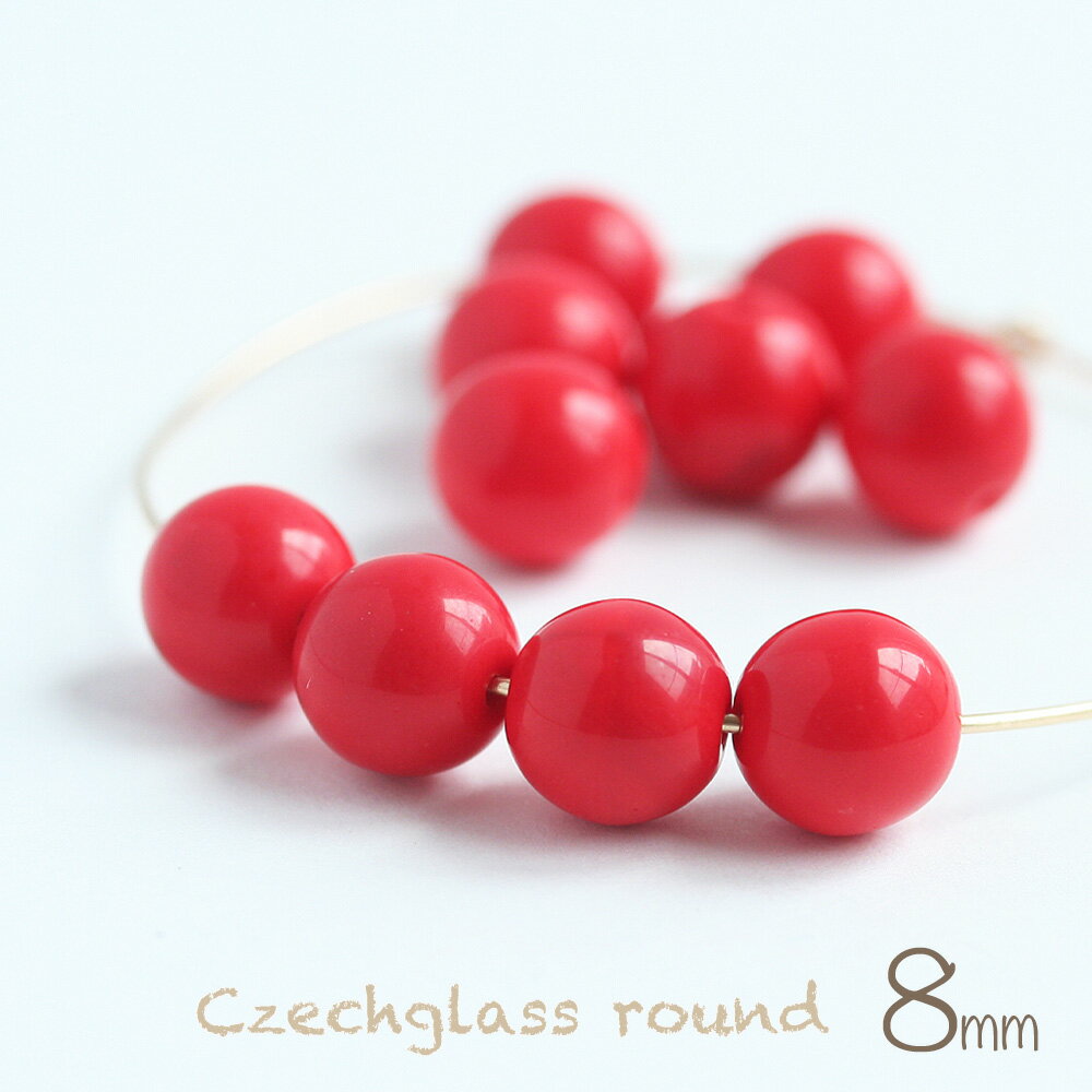 楽天市場】赤 チェコビーズの通販