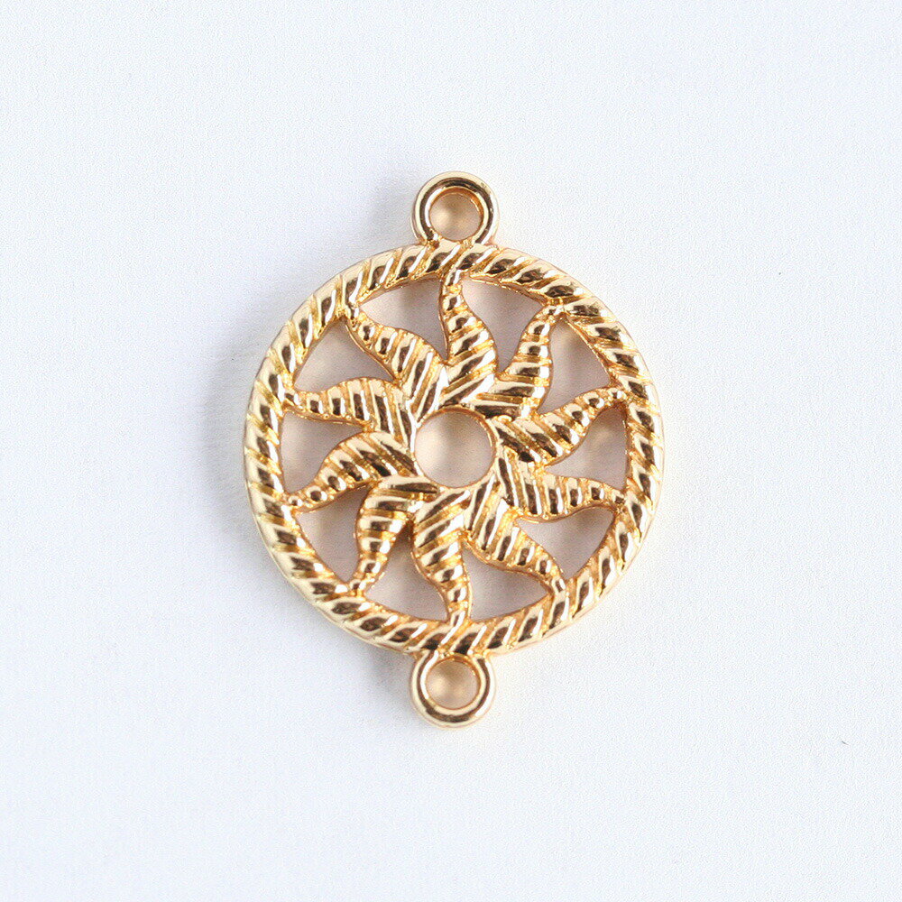 【最大15 OFFクーポン発行中】アクセサリーパーツ メタルチャーム 太陽 つなぎパーツ ゴールド 手芸 ハンドメイド パーツ メタルパーツ ジョイントパーツ ピアス イヤリング お買い物マラソン