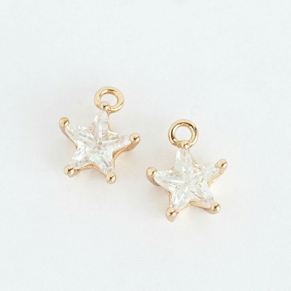 【最大15%OFFクーポン】アクセサリーパーツ キュービックジルコニア スターチャー...