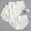【送料無料】ホワイトショーツ 3枚セット パンティ 下着 インナー パンツ 白 コットン 可愛い レディース リラックス リボン 通気性