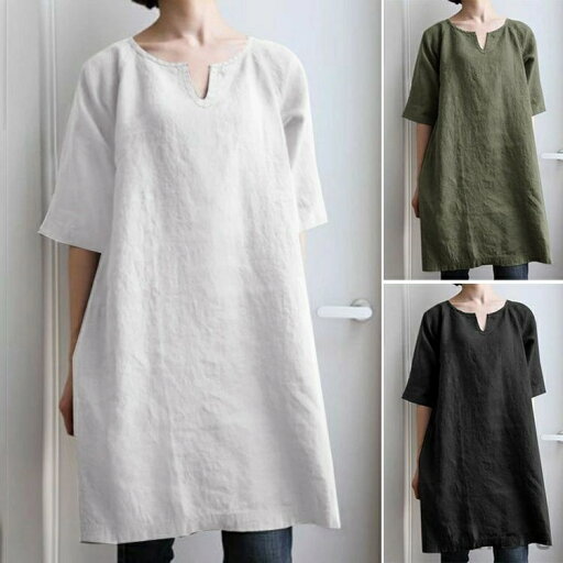 【送料無料】チュニック レディース トップス シャツ ブラウス tシャツ ロング 半袖 夏 無地 大きいサイズ ワンピース 40代 ゆったり 【送料無料】チュニック レディース トップス シャツ ブラウス tシャツ ロング 半袖 夏 無地 大きいサイズ ワンピース 40代 ゆったり