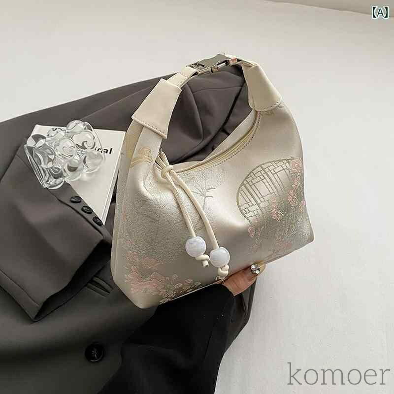 【送料無料】レディース バッグ 普段使い 手持ち チャイナ風 脇下 夏 刺繍 ショルダー メッセンジャー