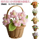 【送料無料】手作り 置物 卓上 ニットフラワー 造花 ハンドメイド デスクトップ ヒナギク 花 ひまわり プチギフト かぎ針編み 装飾 花束