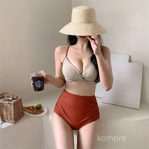 【送料無料】ール ビーチ おしゃれ シンプル かわいい セパレート 無地 韓国 可愛い 体型カバー ハイウエスト クロス ビキニ レディース 水着 【送料無料】ール ビーチ おしゃれ シンプル かわいい セパレート 無地 韓国 可愛い 体型カバー ハイウエスト クロス ビキニ レディース 水着
