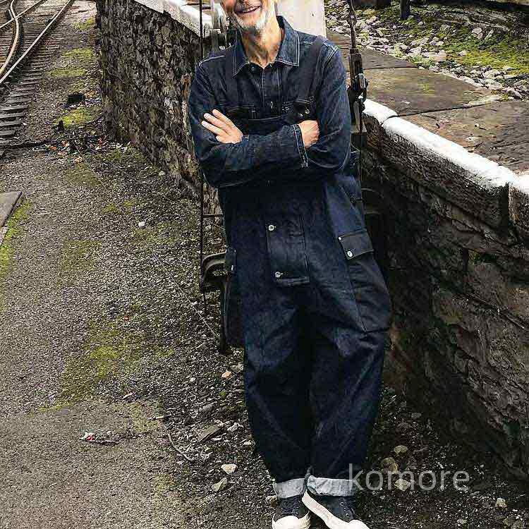 【送料無料】ス ジーンズ Gパン つなぎ服 男女兼用 作業服 作業着 ジーパン マルチポケット ワイドパンツ カジュアル かっこいい M L XL 2XL