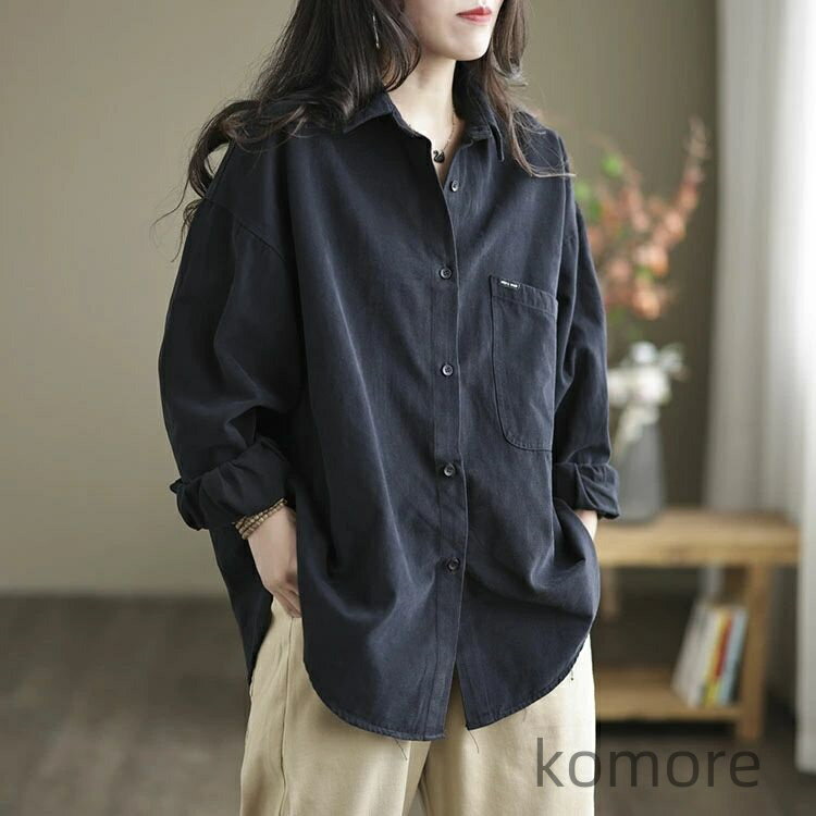 【送料無料】コート ビッグシルエット トップス レディース ビックシャツ ワンマイルウェア オフィス ..